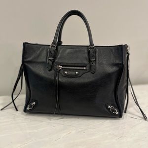 Balenciaga calfskin papier mini A4 tote hand bag